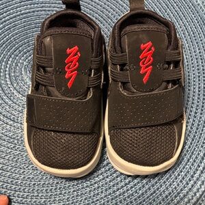 Jordan Kids Black and Red Sneakers